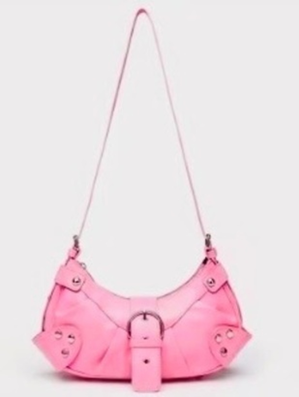 New -Super Cute & Stylish -Retro -Faux Leather Shoulder Bag w/Buckle Detail